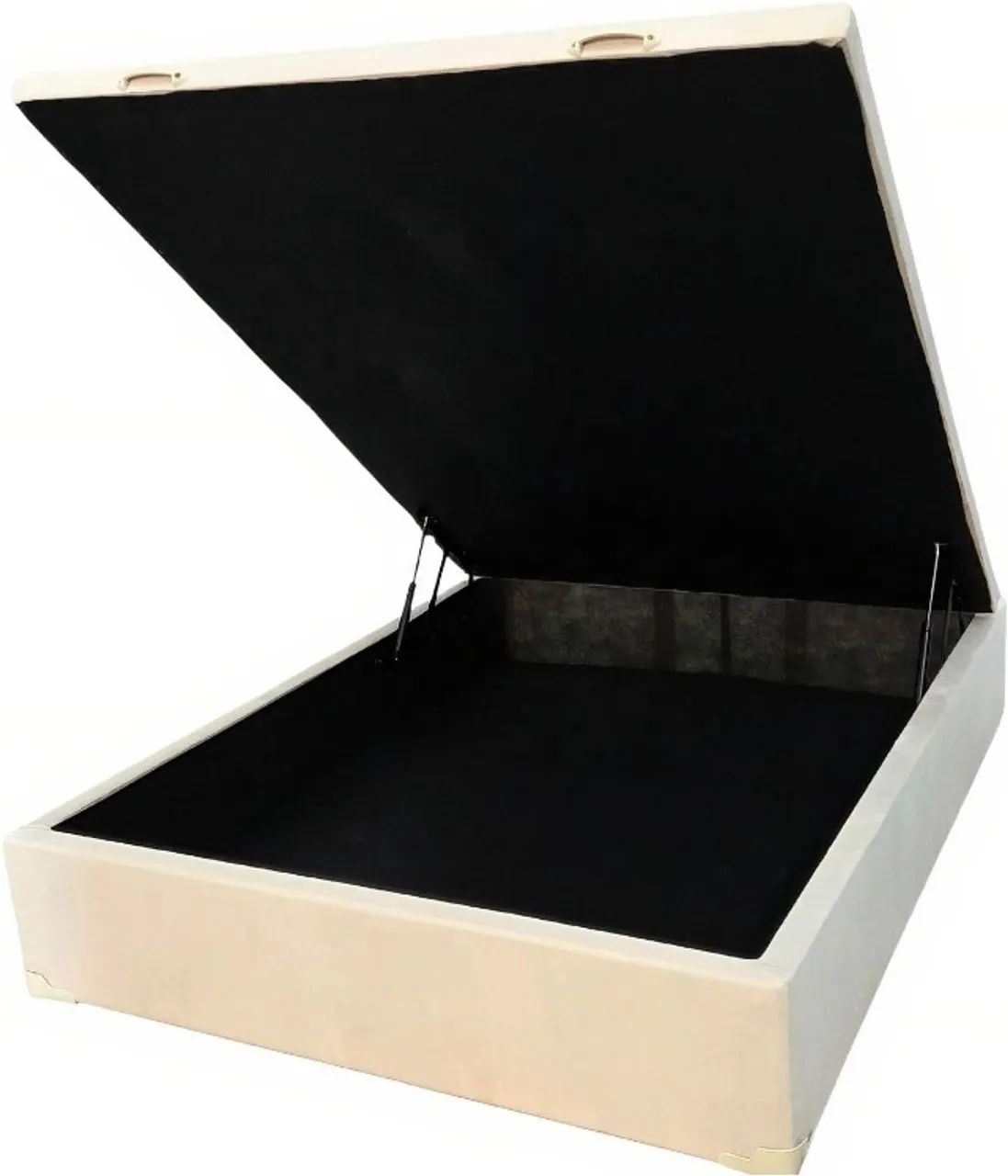   Cama Base Box Baú Viúva Bege Claro