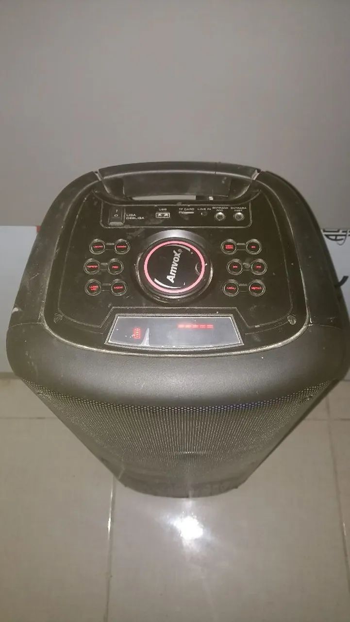 caixa de som nova amvox