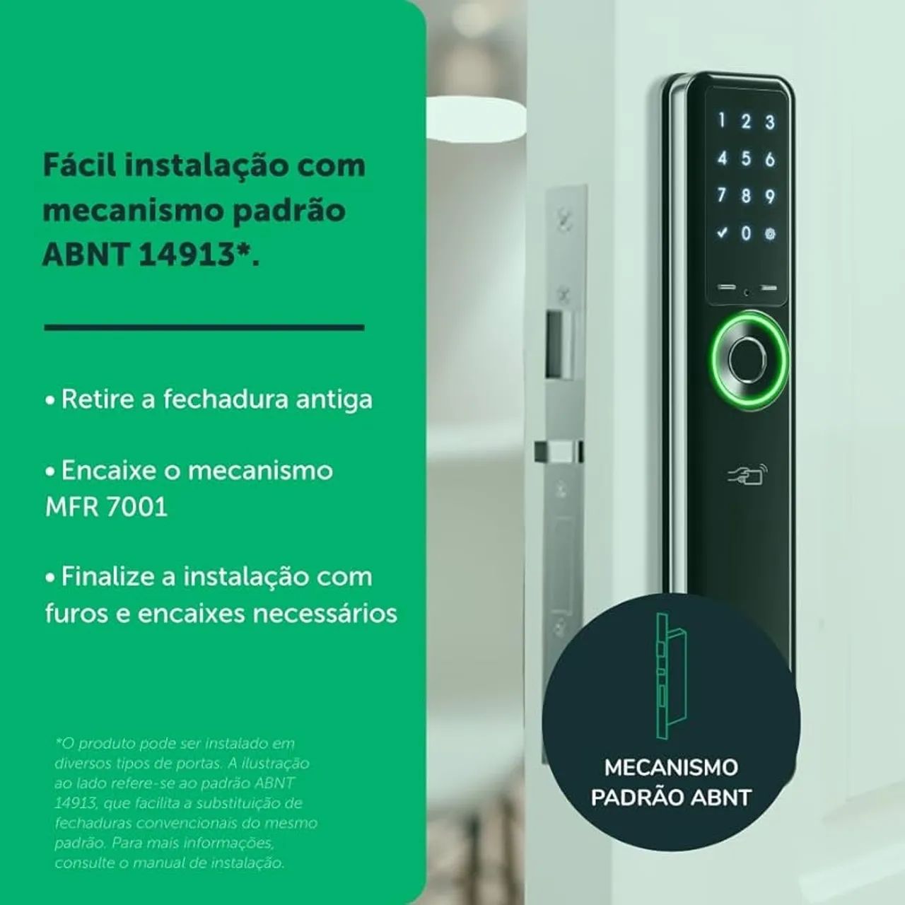 Fechadura eletrônica interna 