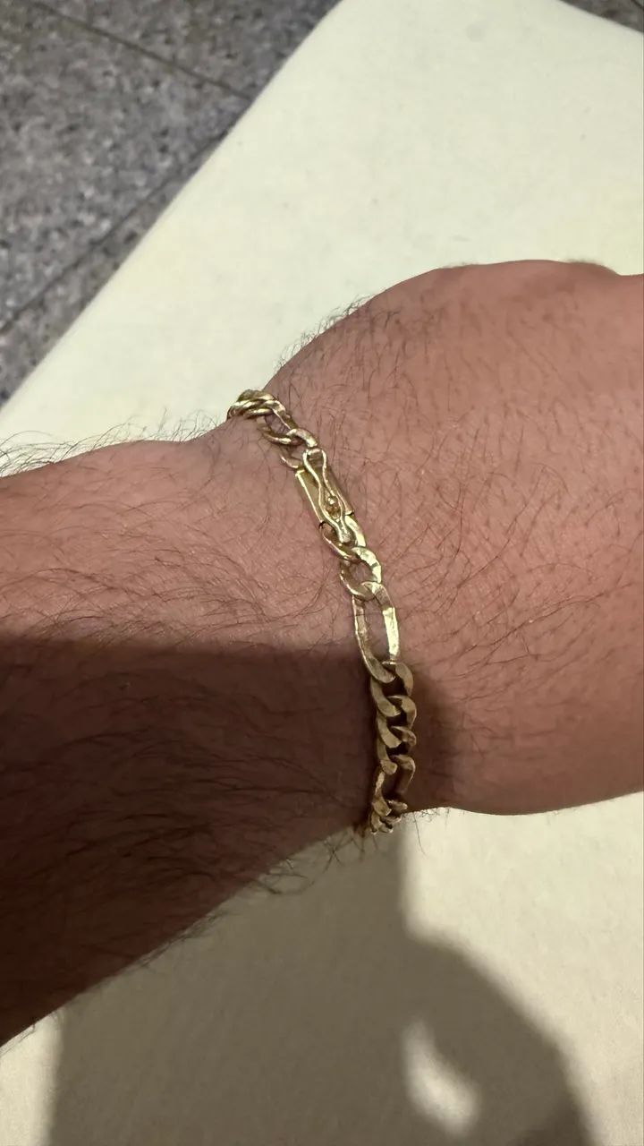 Pulseira de ouro 18k 8.1 gramas 22cm - Foto 3