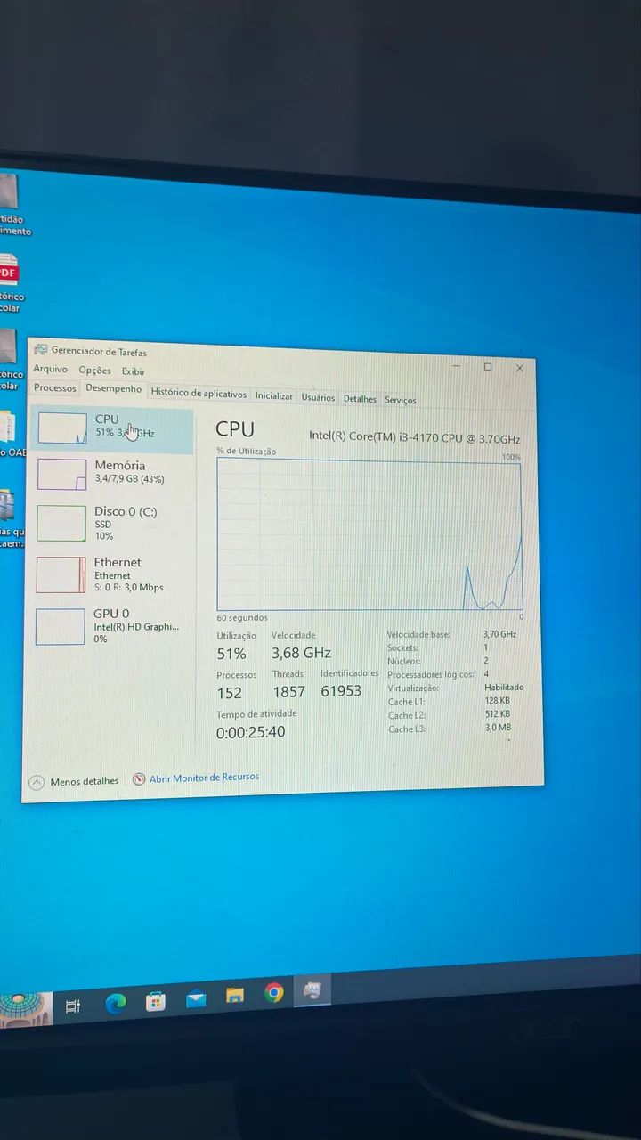 Computador Intel Core i3-4170 + SSD 120GB - Ideal para Trabalho, Estudos e Home Office  - Foto 5
