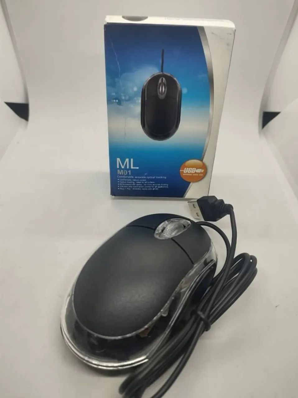 Mouse USB Óptico Convencional com Design Ergonômico