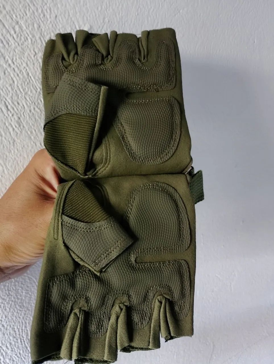 Luvas táticas acabamento eu couro Auta proteção  - Foto 5