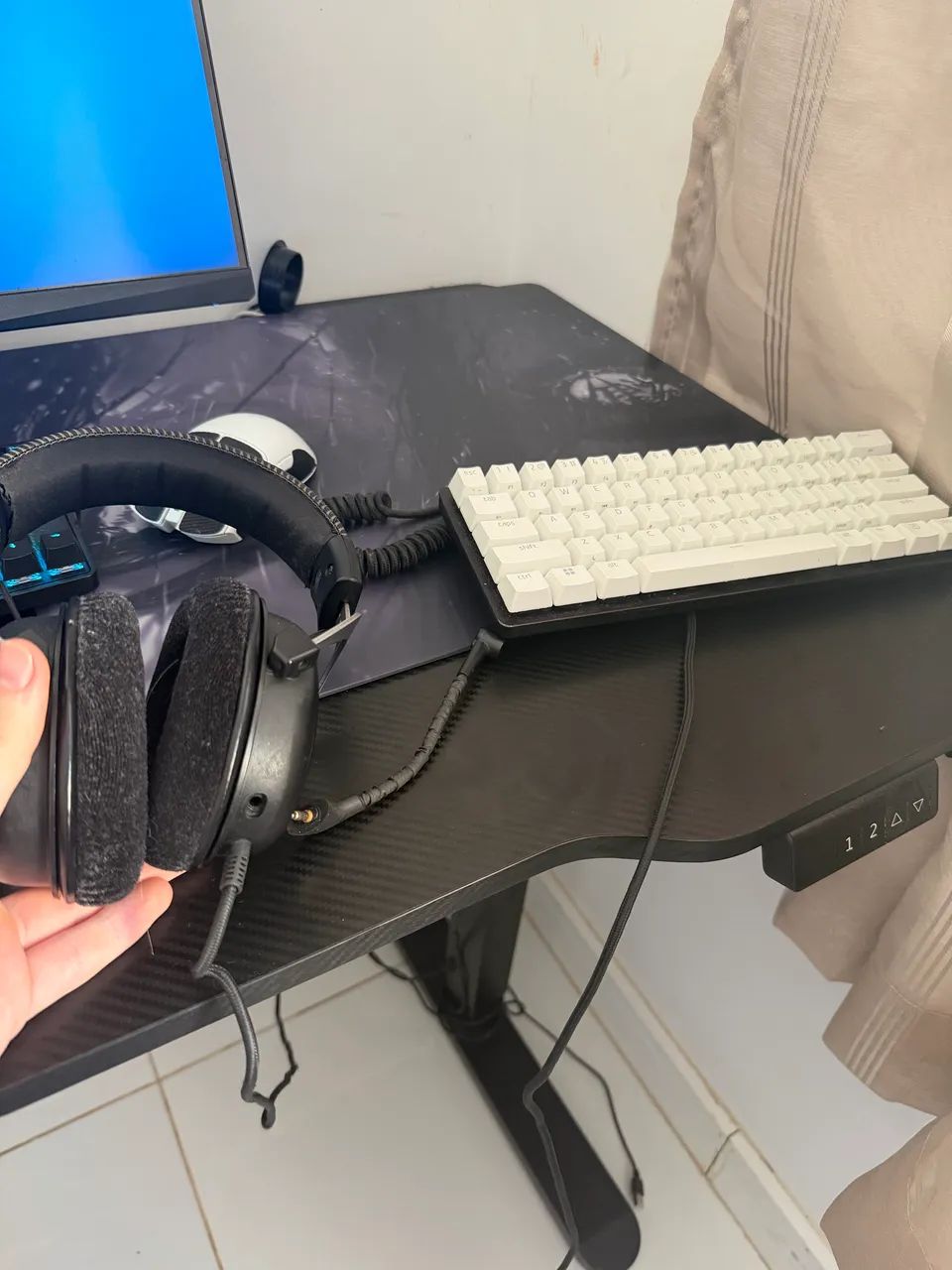 2 em 1 Teclado hunstman mini e fone Hyperx cloud 2