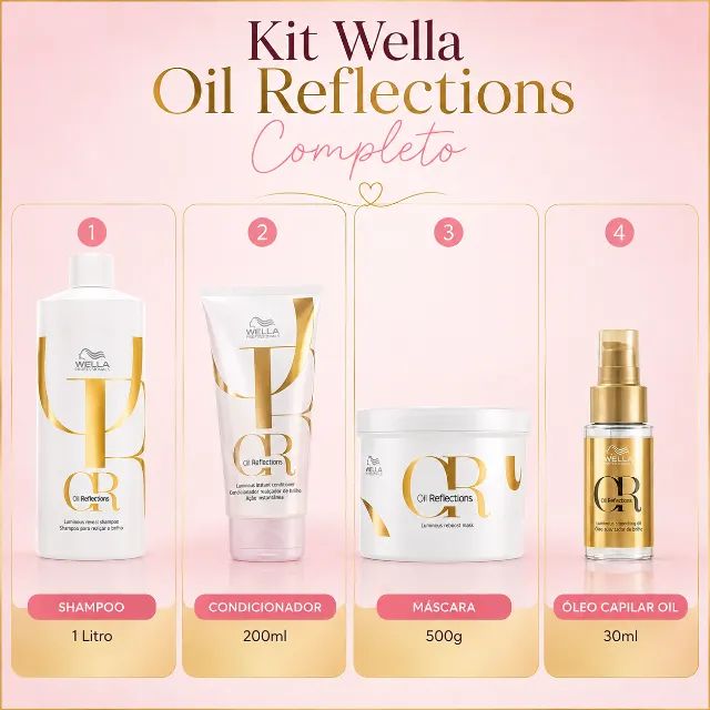 Wella Oil Reflections Kit Completo Original Lacrado - Foto 2