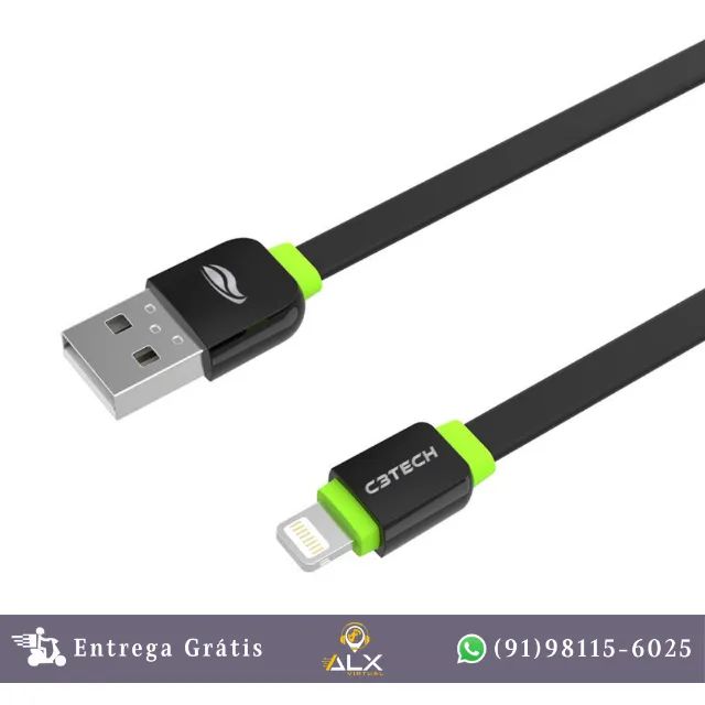 Cabo Iphone Usb-lightning 1m Cb-110bk Preto C3tech *ENTREGA GRÁTIS*