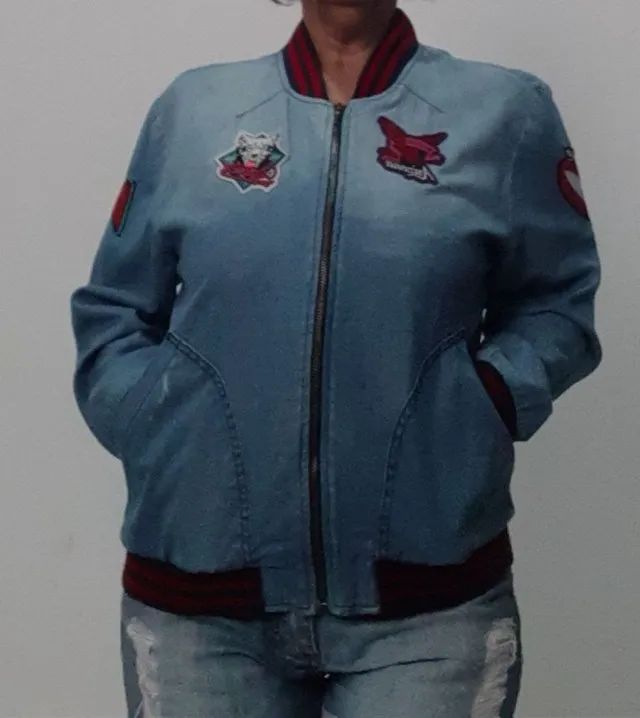 jaqueta 100% algodão rosa chá Tam. G - Foto 2
