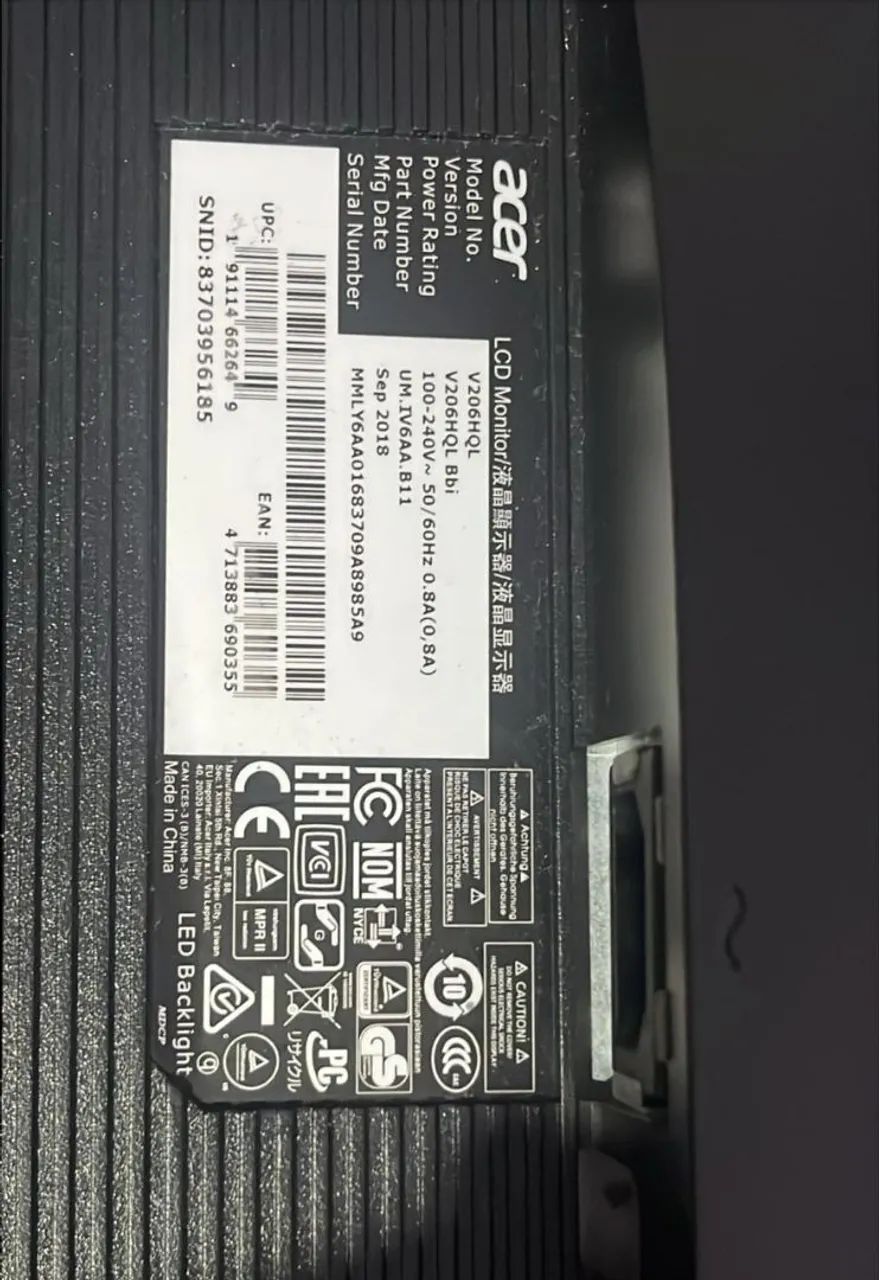 Monitor Acer V206HQL - Full HD 60Hz - Foto 5