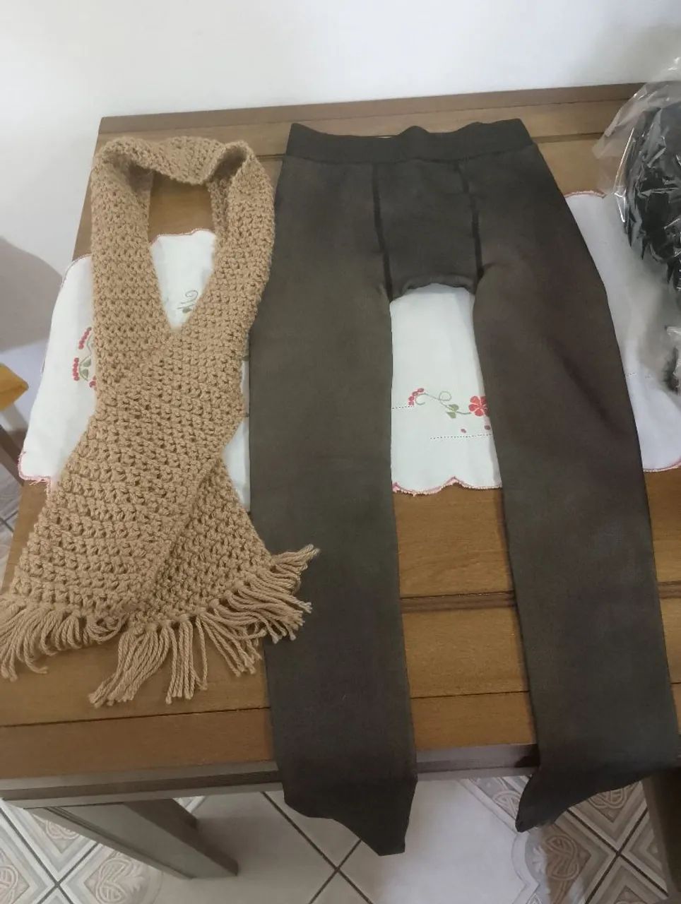 Cachecol e calça térmica 