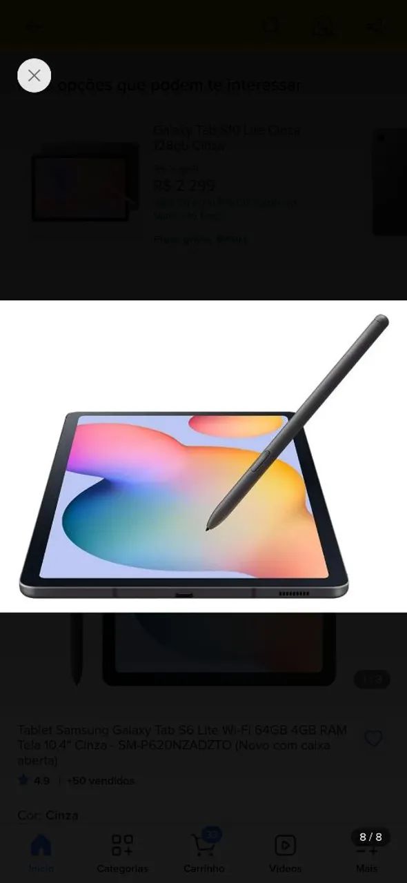 Tablet Samsung s6 lite 