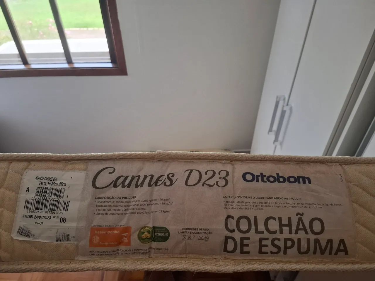 Colchão solteiro espuma ortobom 188x88x14cm - Foto 3