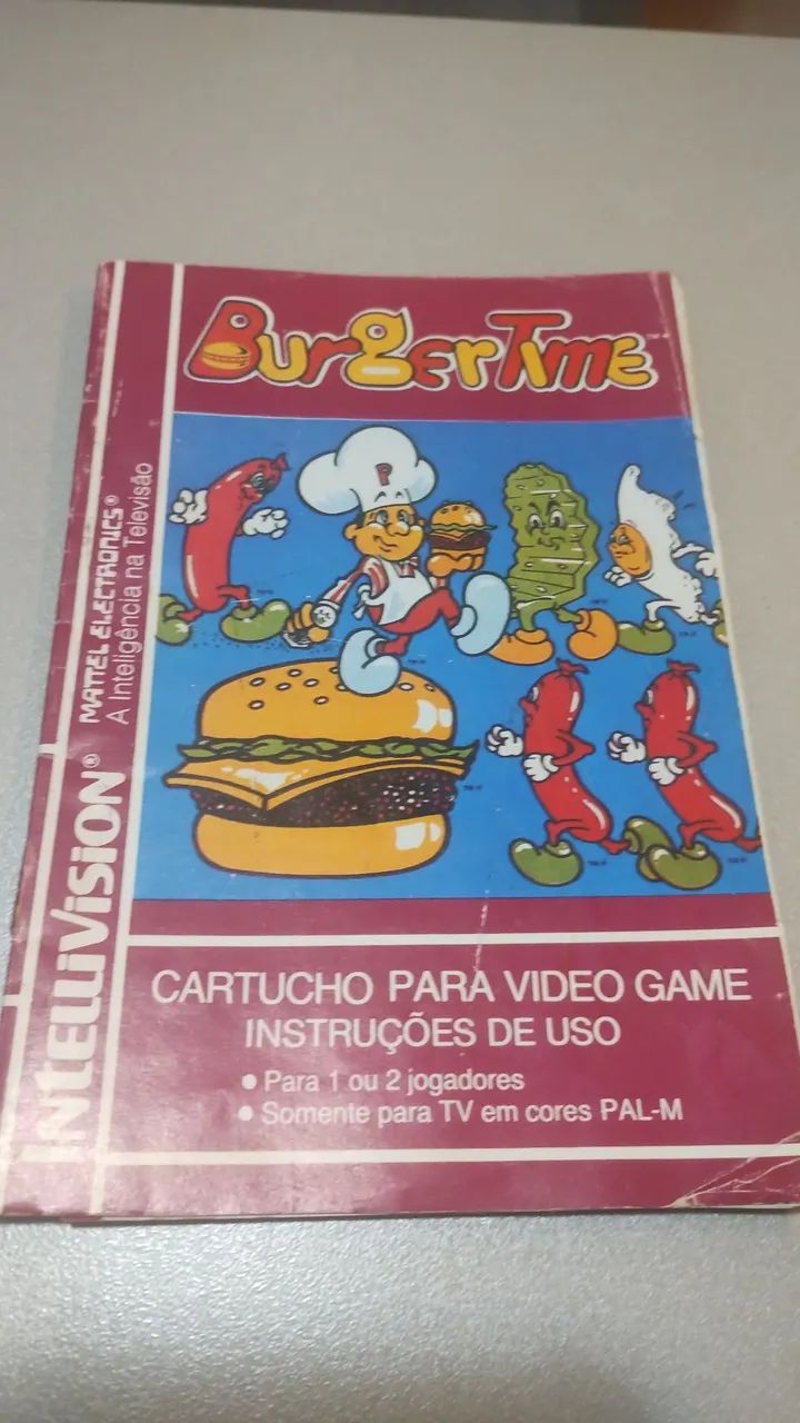 BurgerTime Intellivision Completo (Caixa, Manual, Cartucho e Overlay - Foto 3