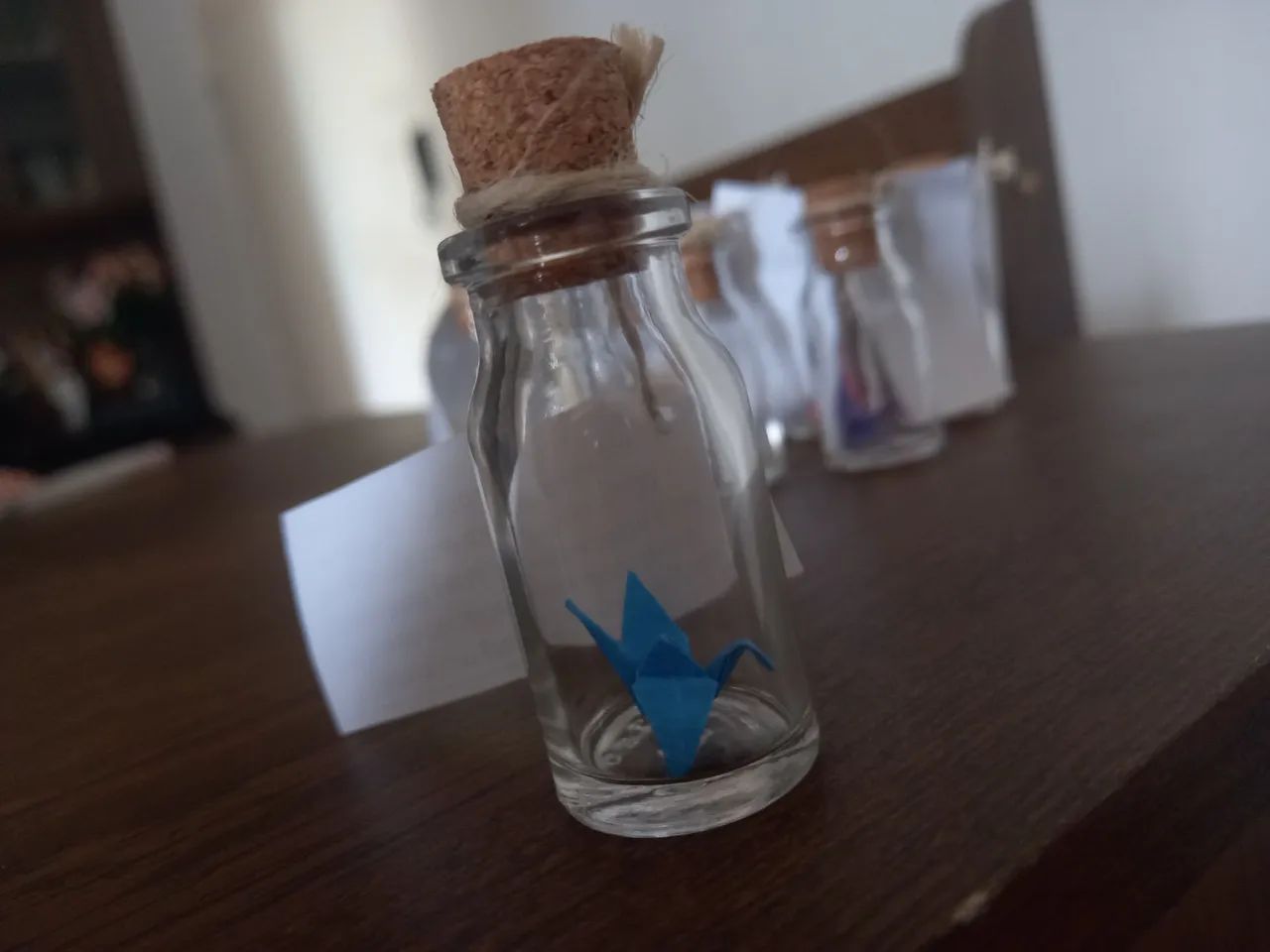 Lembrancinhas para festas e eventos: garrafinhas com mini tsurus  - Foto 2