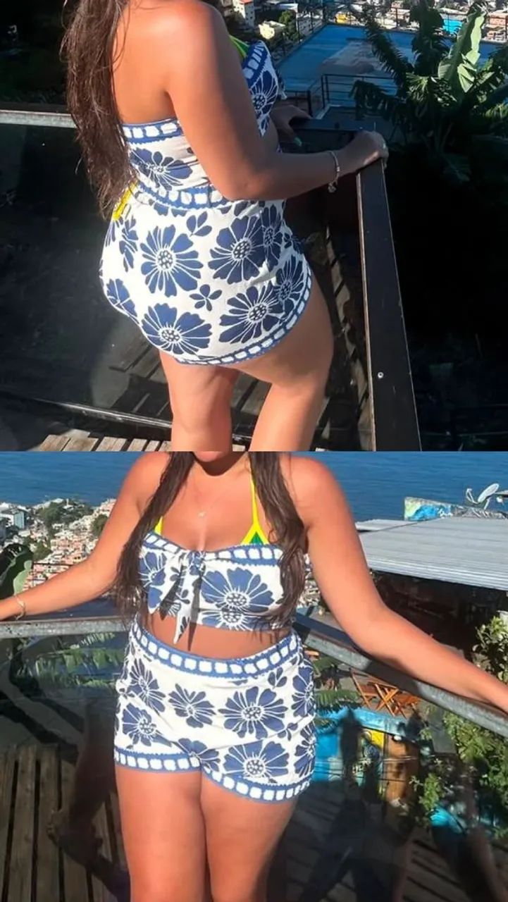 Conjunto short e top inspiração farm