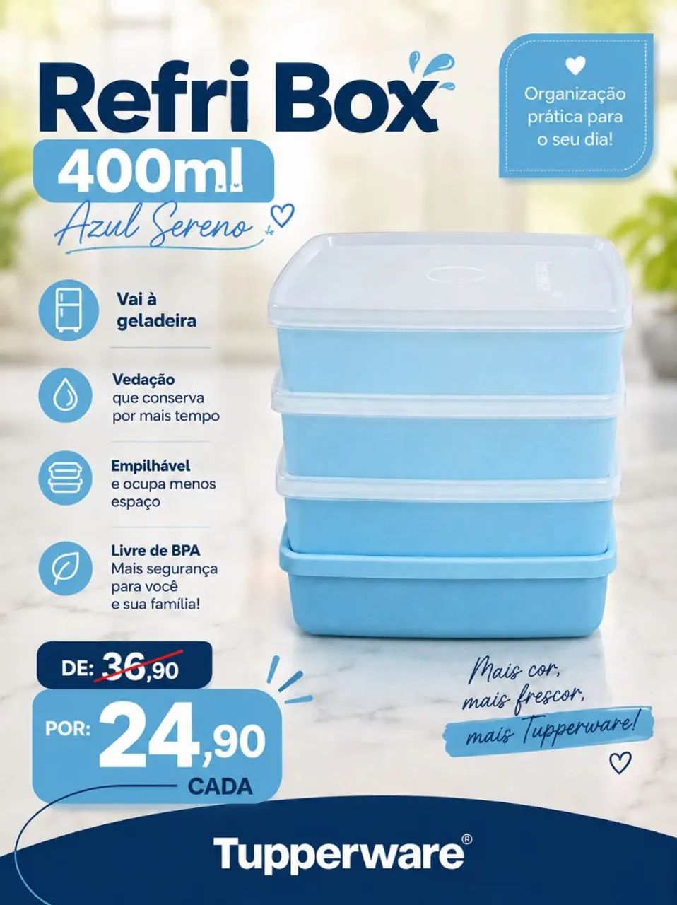 Refri Box 400ml Tupperware 