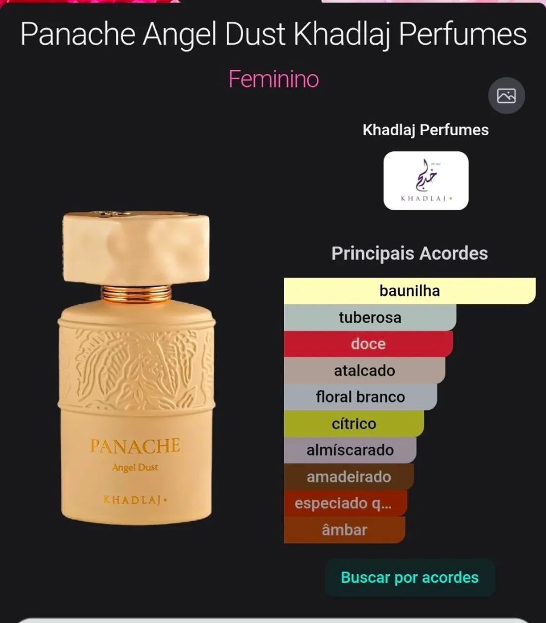 Perfume Khadlaj Panache Angel Dust Importado original - Foto 4