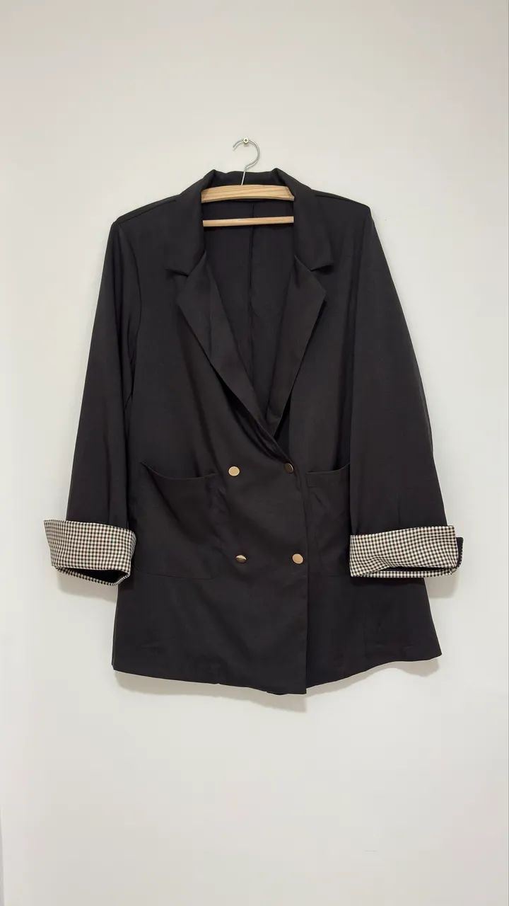 Blazer feminino preto SHEIN xxl  - Foto 3