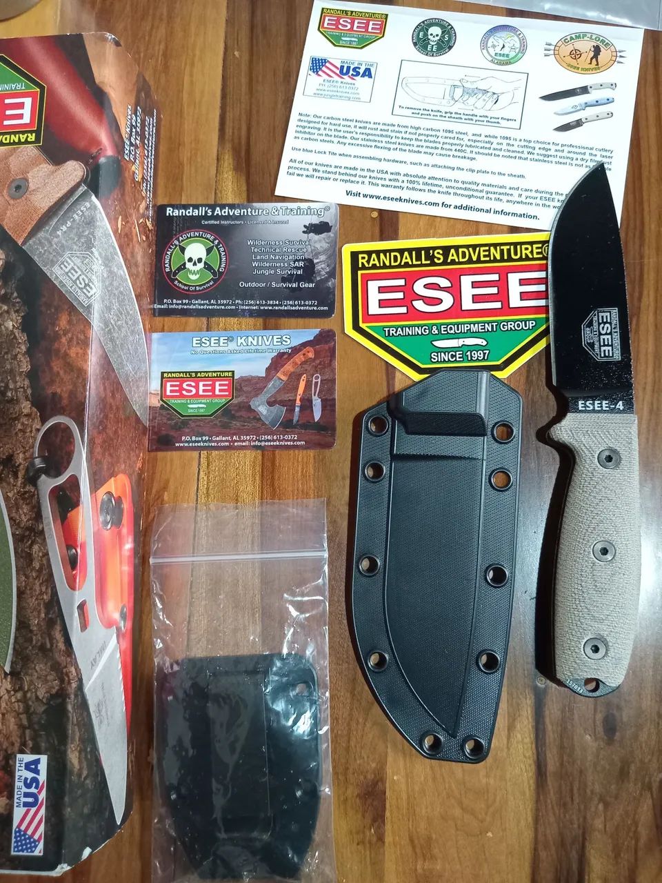 Faca ESEE 4 3D USA sobrevivência camping edc