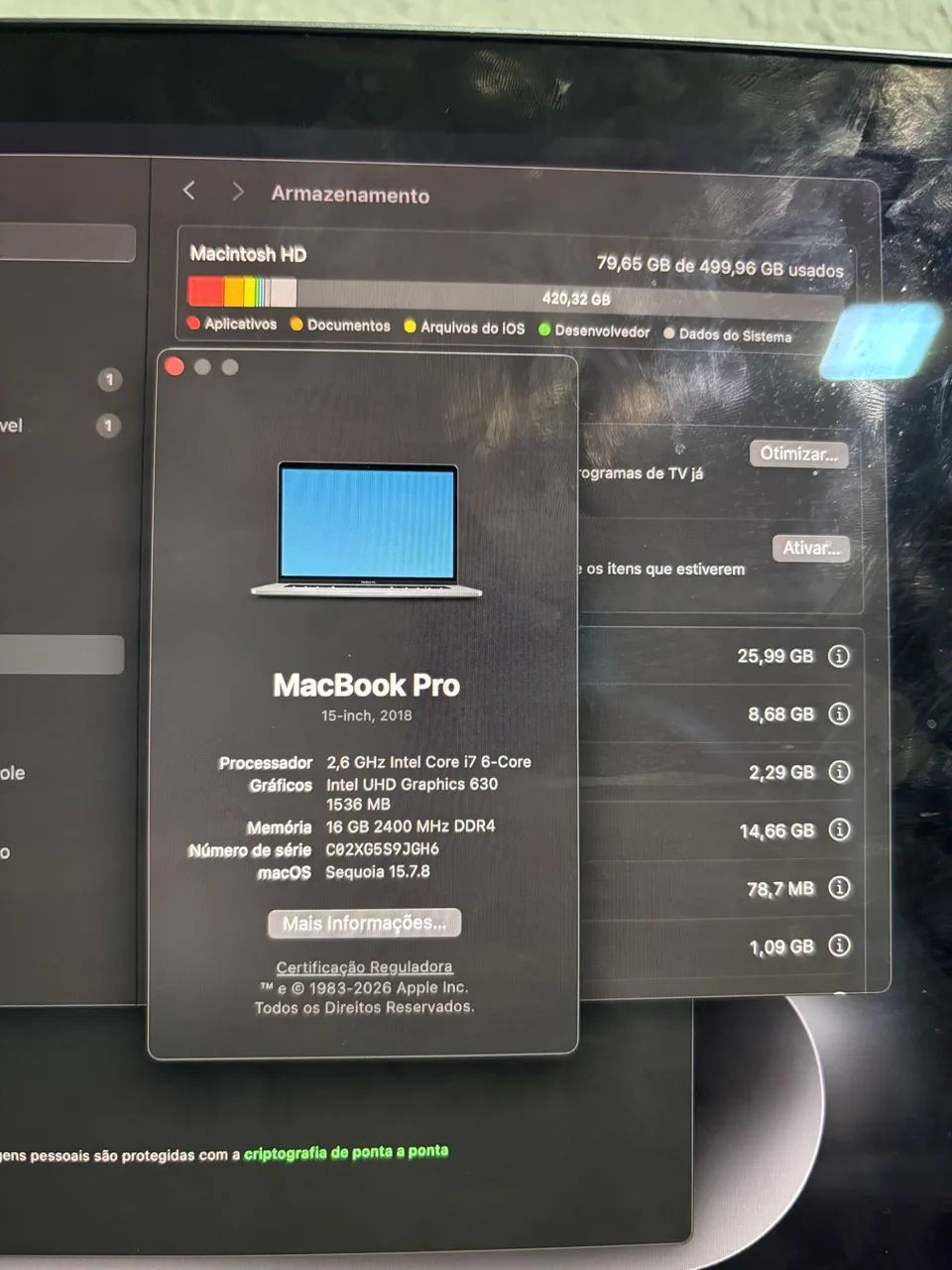 MacBook Pro 2018 i7 16gb 512gb - Foto 2