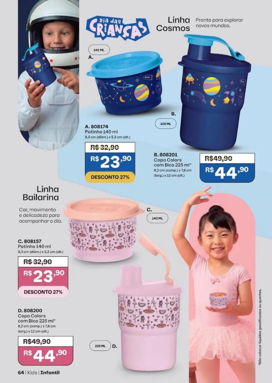 Presente dia das crianças bailarina Tupperware 