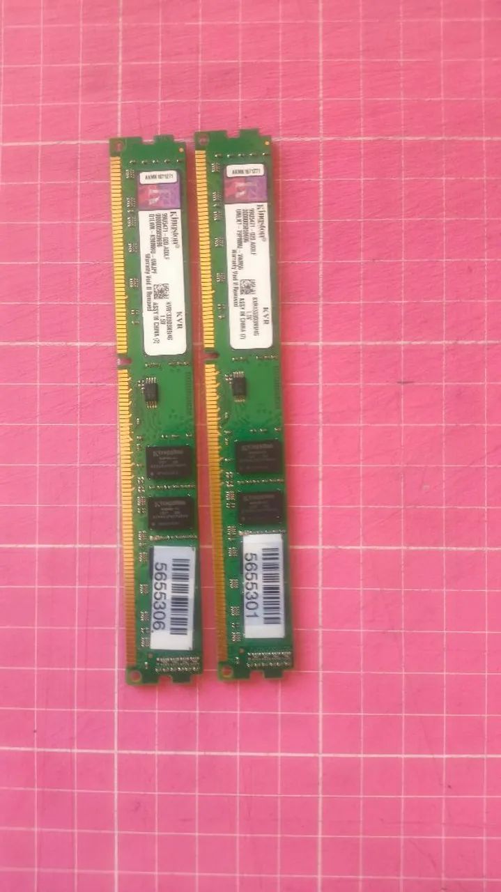Memória RAM DDR3 8G. 2×4G. Seme novas. Funcionando perfeitamente.