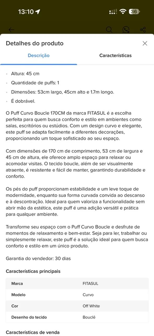 Puff orgânico  - Foto 3