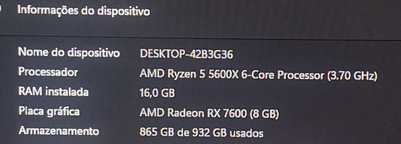 PC Gamer RX7600  - Foto 5