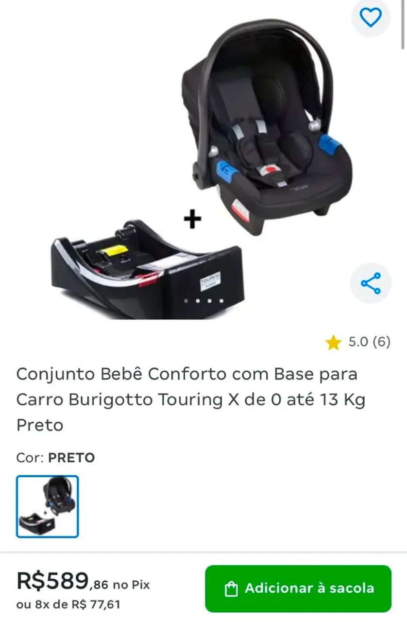 Bebê conforto completo  Burigotto  - Foto 4