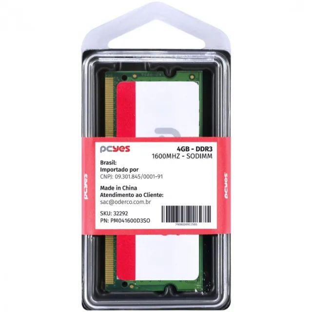 Memória Notebook 4gb Ddr3 1600mhz Pcyes Sodimm *ENTREGA GRÁTIS* - Foto 4