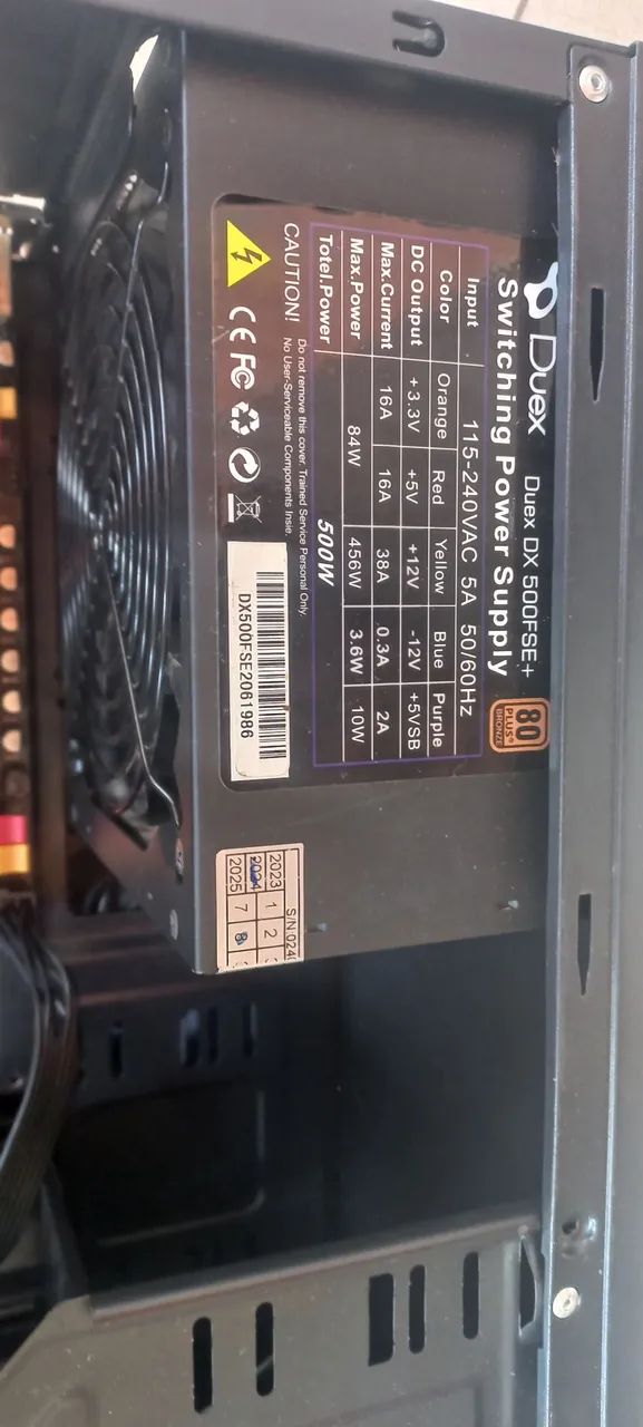 Fonte 500w 80 plus