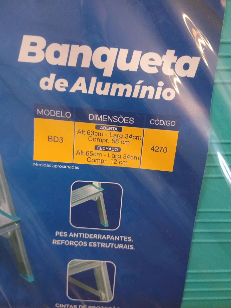 Banqueta de Alumínio  - Foto 2