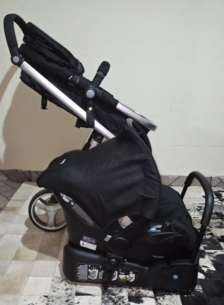 Carrinho, bebê conforto + base carro - Foto 2