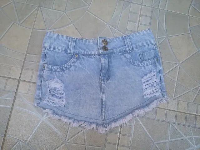 Mini saia jeans 38
