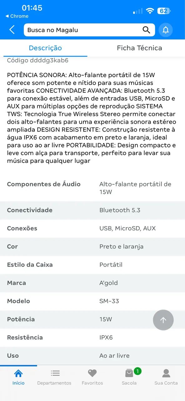 Caixa de som à prova da água  - Foto 4