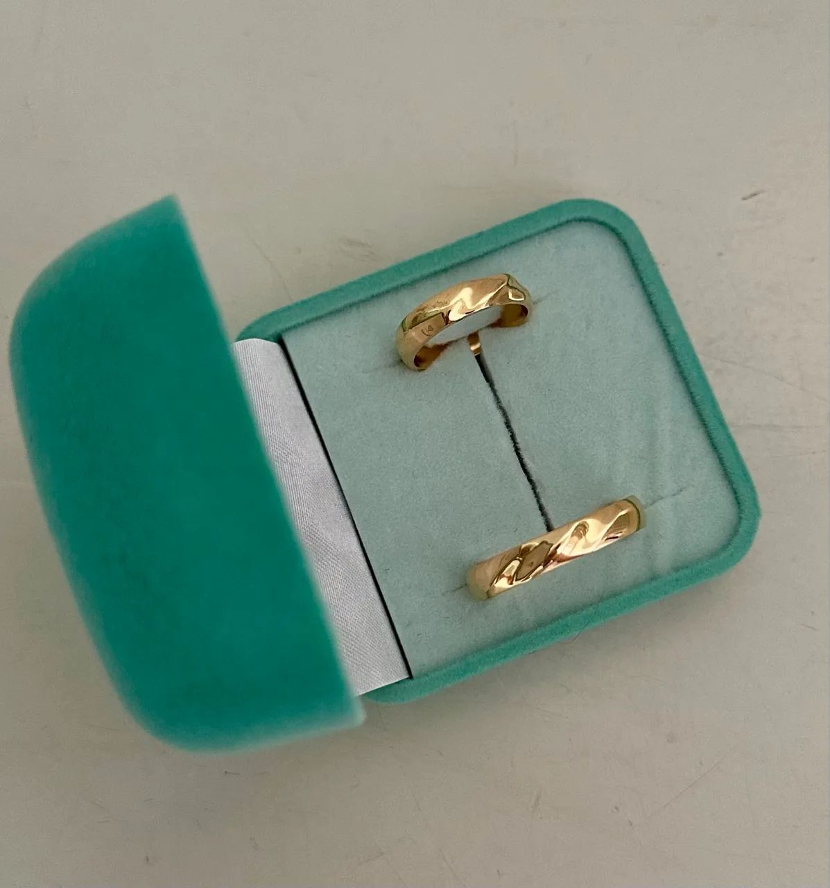 Par de aliança ouro 18k