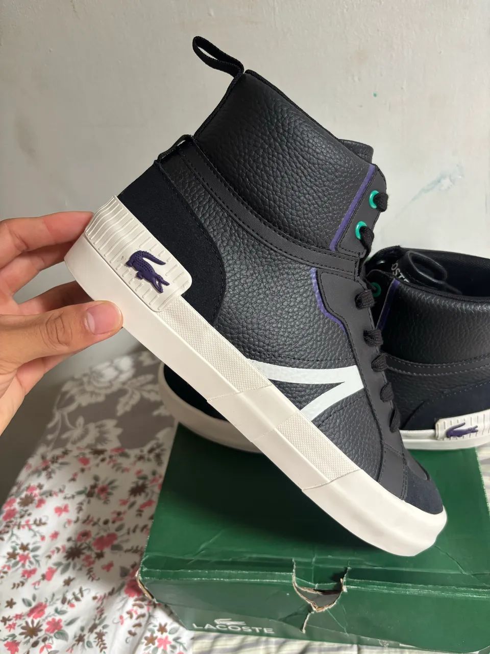 Tênis Lacoste Masculino Couro Sneaker L004 - Foto 4