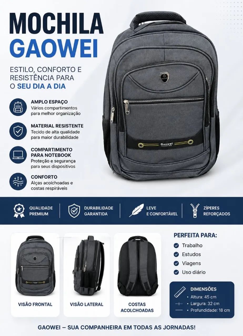Mochila masculina