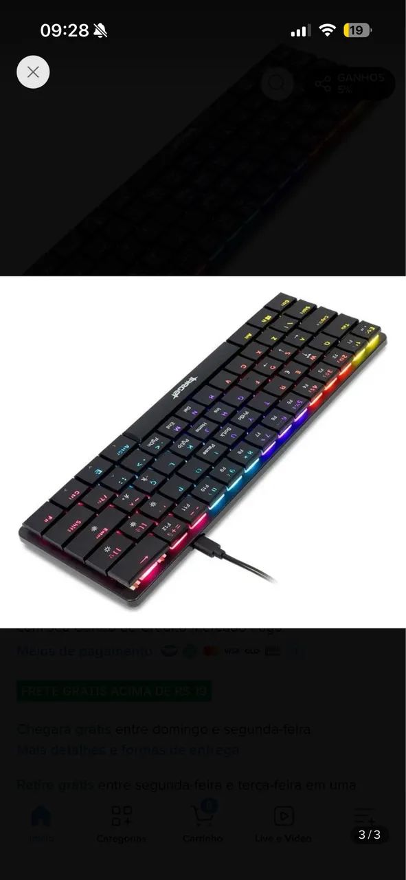 Teclado mecânico 60% - Foto 4