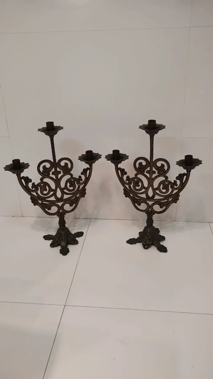 Candelabro em Bronze Clássico Anos 70 - Foto 5