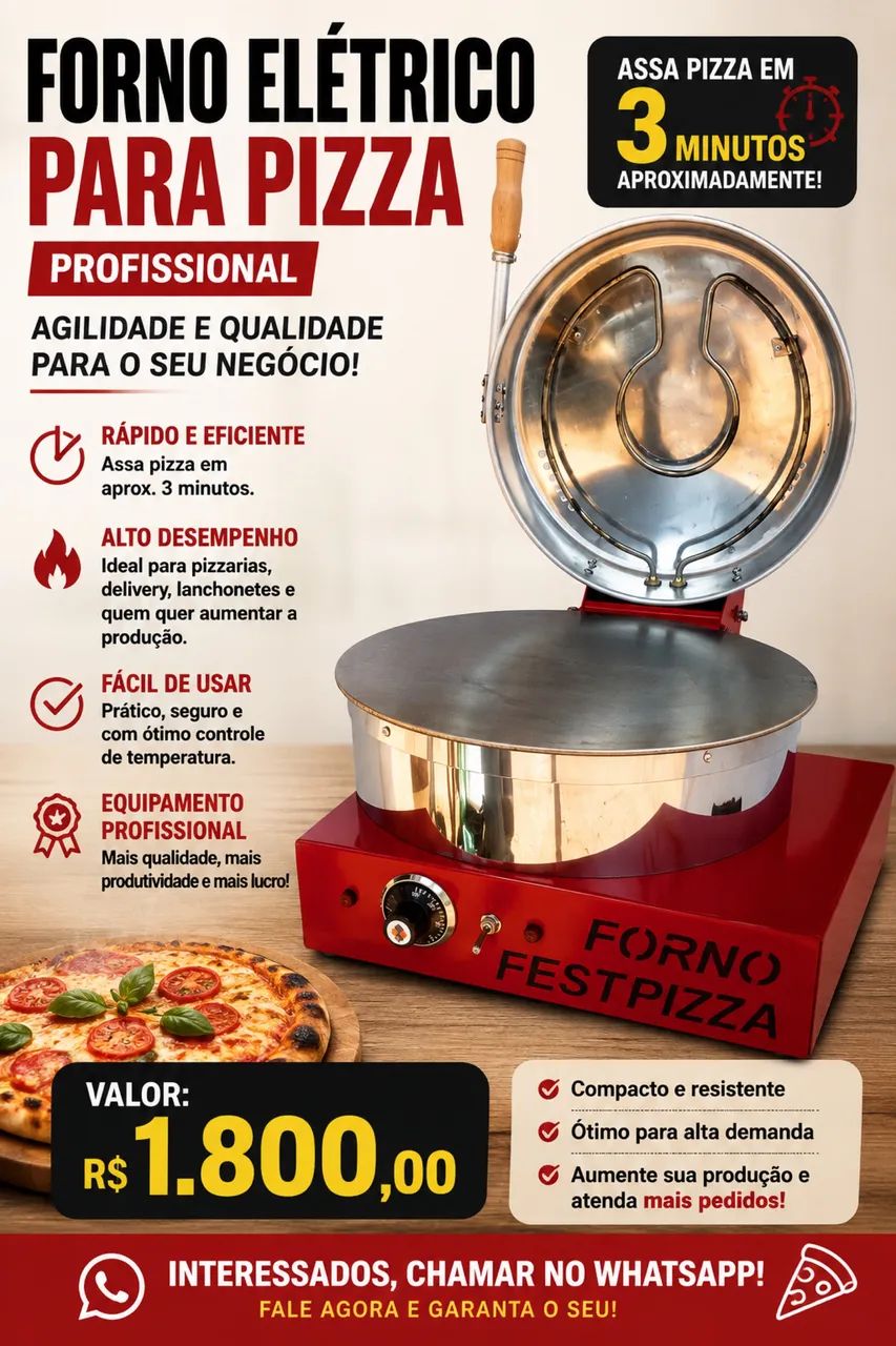 Forno de pizza elétrico  - Foto 3