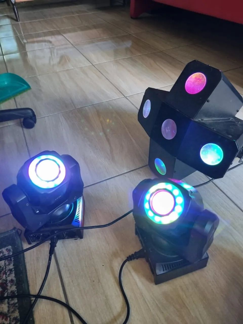 Luz festa palco móvel - Mini Moving Head Spot 60w Dmx512 8 Cores E 8 Desenhos Bivolt
