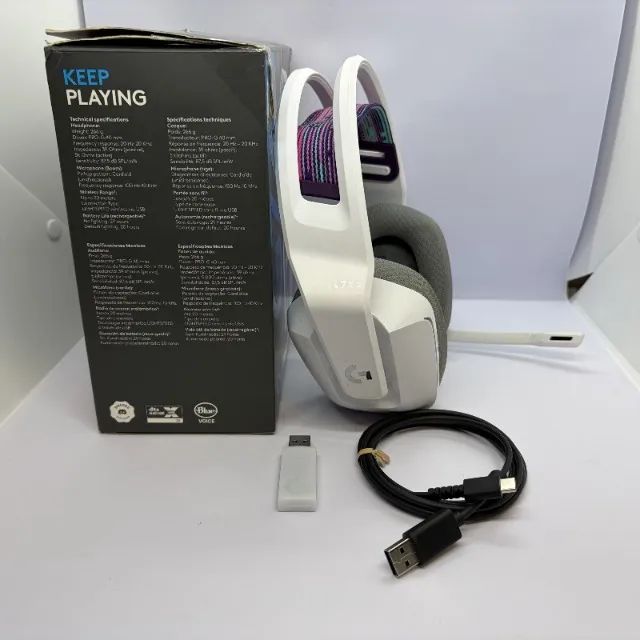 Logitech G733 branco com caixa e receptor USB - Foto 4