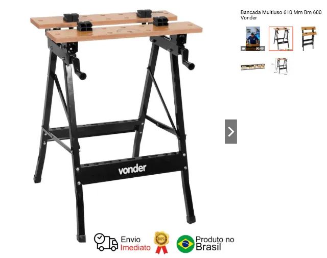 BANCADA DE TRABALHO DOBRÁVEL VONDER - Foto 5