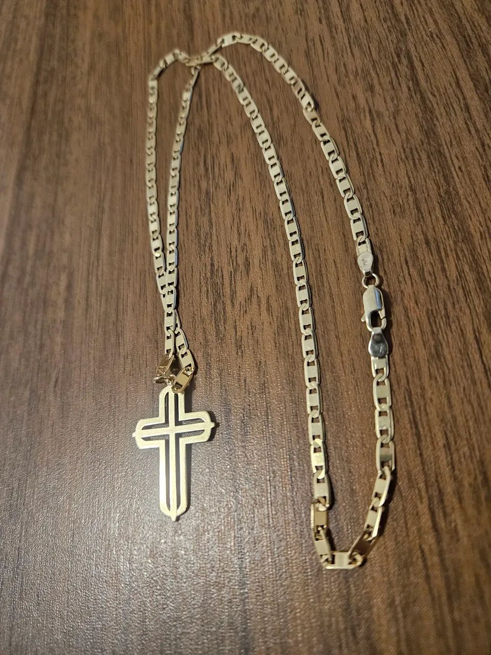 Corrente de ouro piastrini 18k 14.3g  - Foto 2