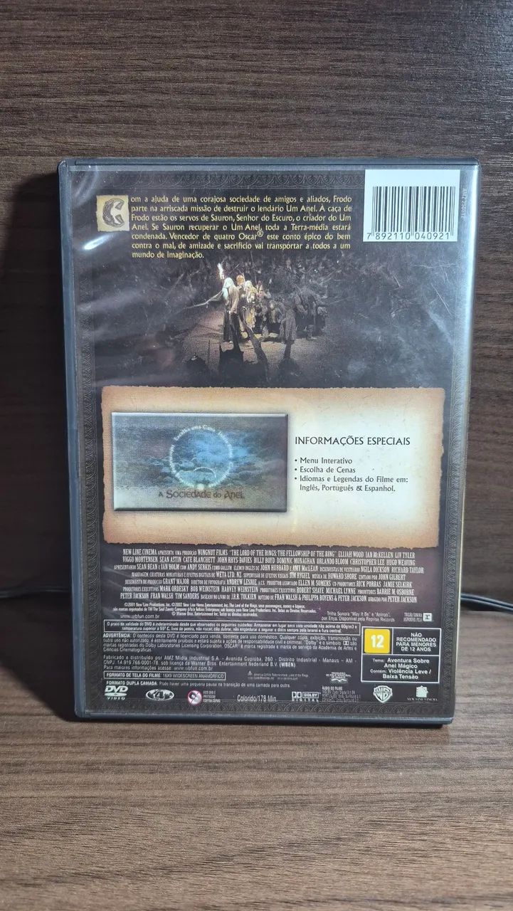 DVD o Senhor dos Anéis: A Sociedade do Anel - Foto 2