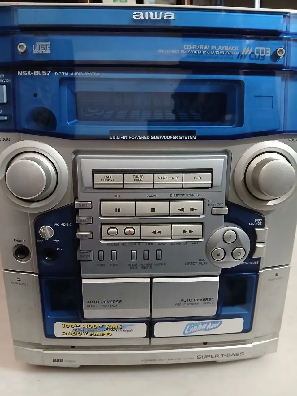 Mini System AIWA NSX BL57 com defeito  - Foto 2