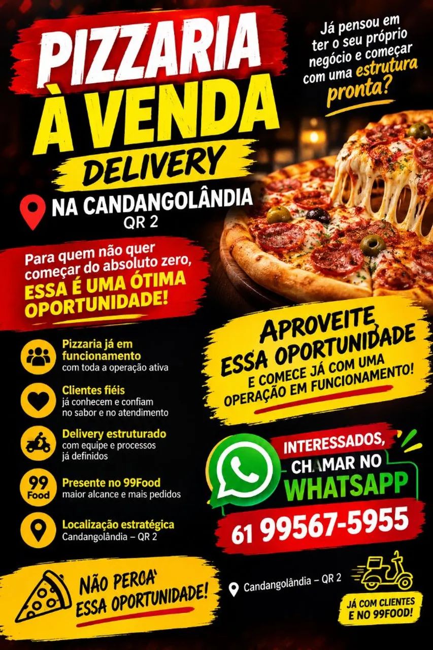 Vendo pizzaria delivery na candangolandia 