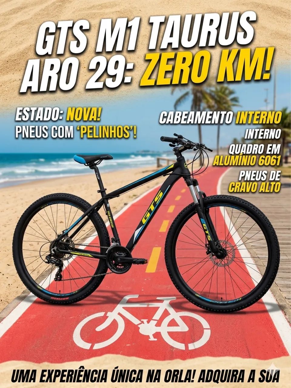 Bicicleta GTS M1 Taurus Aro 29 - NOVA (Zero KM)
