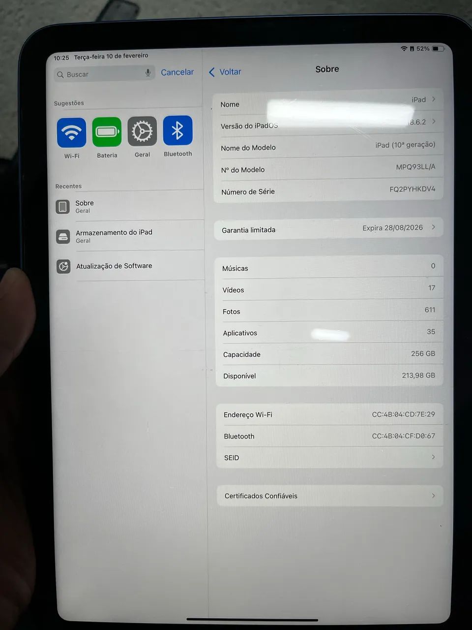 Ipad 10° geração 256gb azul - Foto 3