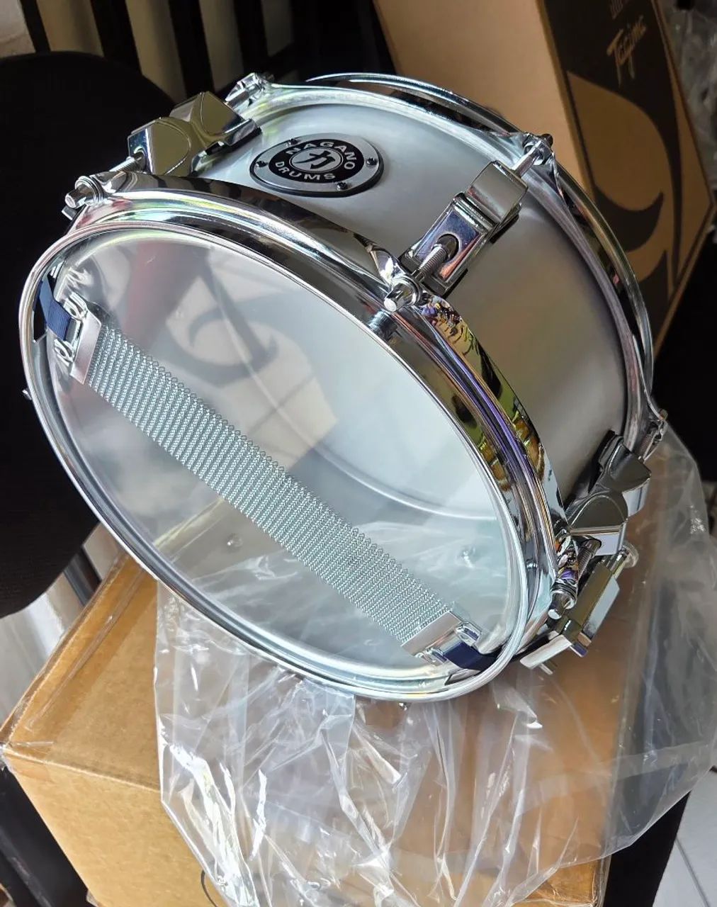 Caixa P/ Bateria Nagano Extreme Beat 10'x5 Alumínio Nova. - Foto 4